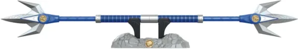 Replica hasbro escala 1:1 blue ranger lanza de poder deluxe power rangers lightning collection