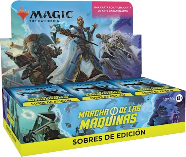 Caja de cartas wizards of the coast magic the gathering sobres de edición marcha de las máquinas 30 unidades español