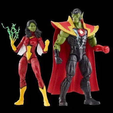 Figura hasbro marvel legends series avengers skrull queen & super - skrull