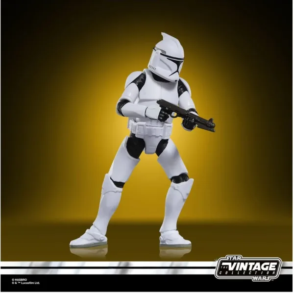 Figura hasbro star wars the vintage collection attack of the clones phase 1 clone trooper