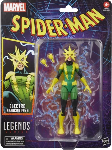 Figura hasbro marvel legends series spider - man electro (francine frye)