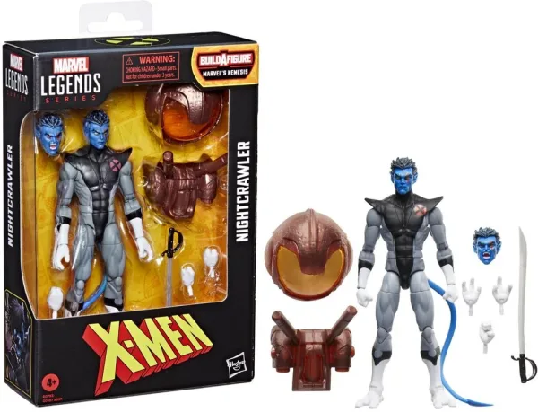 Figura hasbro marvel legends series build a figure marvels nemesis x - men nightcrawler