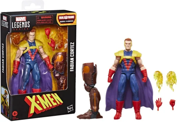 Figura hasbro marvel legends series build a figure marvels nemesis x - men fabian cortez
