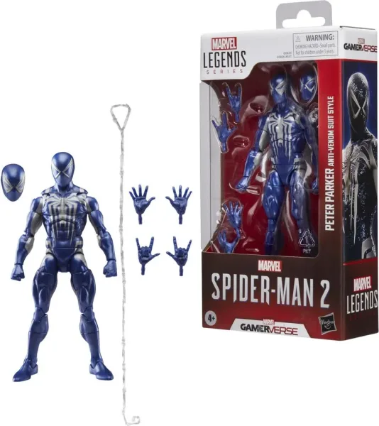 Figura hasbro marvel legends series spider - man 2 peter parker (anti - venom suit style)