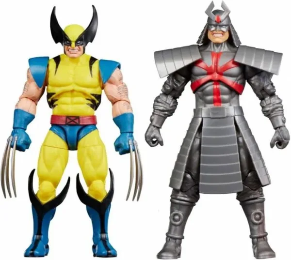 Pack 2 figuras hasbro marvel legends gamerverse wolverine vs silver samurai