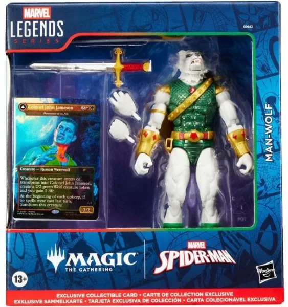 Figura hasbro marvel legends series magic the gathering man - wolf