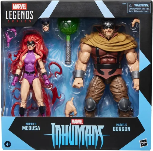 Pack 2 figuras hasbro marvel legends series inhumans marvel's medusa & marvel's gorgon