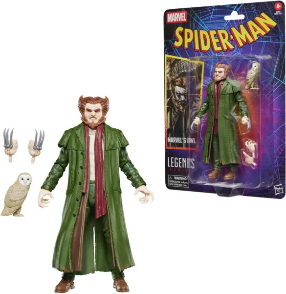 Figura hasbro marvel legends series spider - man marvel's owl