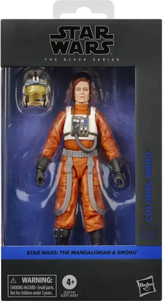 Figura hasbro star wars the black series the mandalorian & grogu colonel ward
