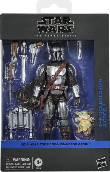 Figura hasbro star wars the black series the mandalorian and grogu