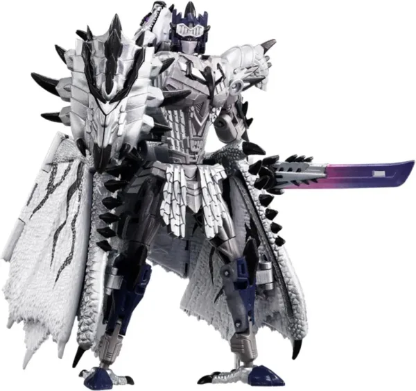 Figura hasbro transformers x monster hunter silver rathalos prime