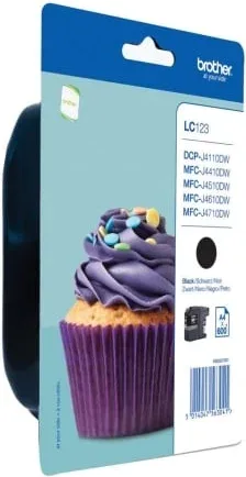 Brother Cartucho LC123BKBP Negro Blister