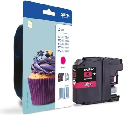 Cartucho de Tinta Original Brother LC-123M/ Magenta
