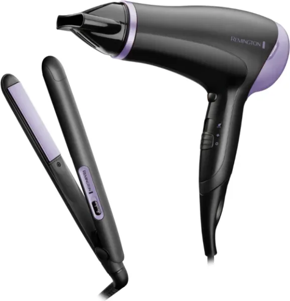 Set Secador Plancha del Pelo Remington Style Essentials Ionico y Ceramico