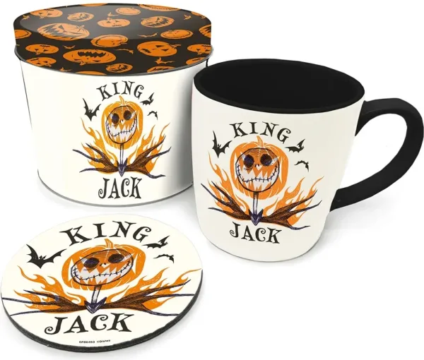 Set de taza posavasos + lata pyramid pesadilla antes de navidad