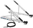 Base Portatil Targus con Hub Integrado USB-A X4 Plata