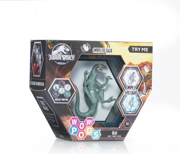 Figura wow! pod jurassic world blue sfx con sonido
