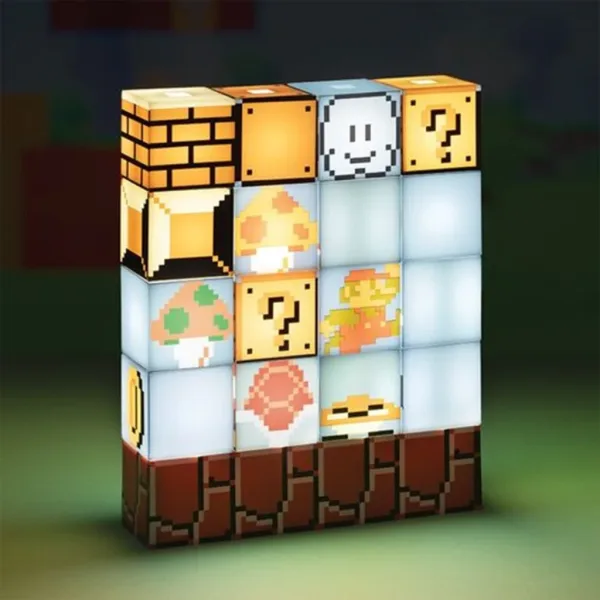 Lampara LED paladone super mario bros 16 bloques