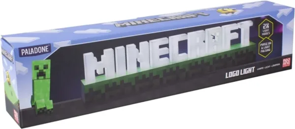 Lampara paladone minecraft logo