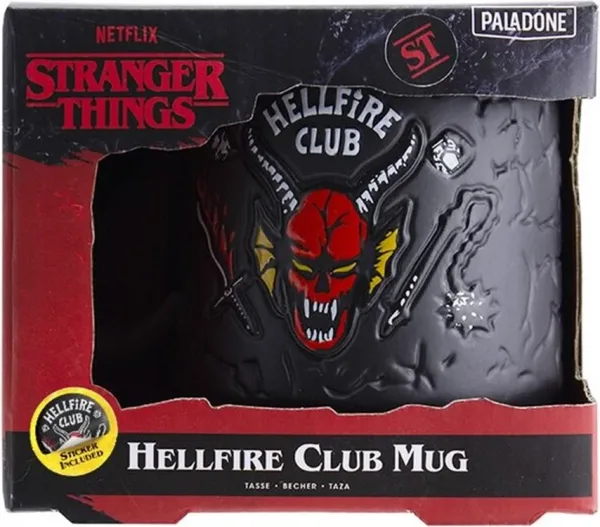 Taza con relieve paladone stranger things hellfire club