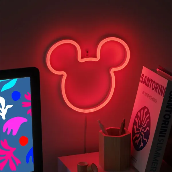 Luz neón paladone mickey mouse