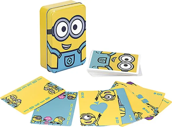 Baraja de naipes en caja metálica paladone minions