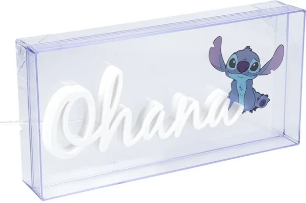 Lámpara LED neón paladone stitch ohana