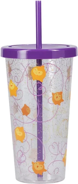 Vaso con pajita paladone wish