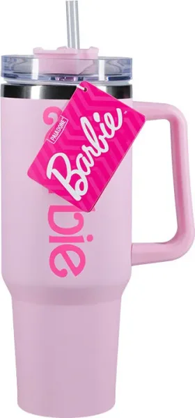 Vaso termo con pajita paladone barbie logo xl 1200 ml