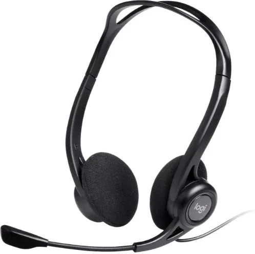 Auriculares Logitech Headset PC 960/ con Micrófono/ USB/ Negros