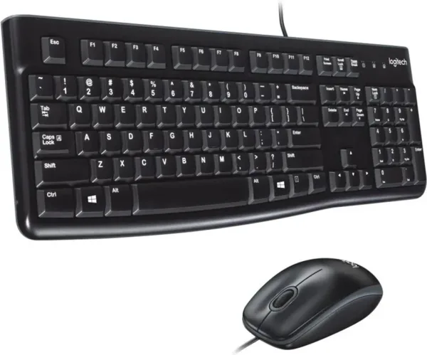 Teclado + Ratón Óptico de Cable MK120 USB