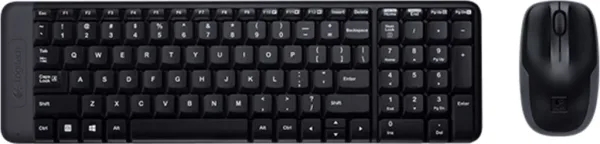 Teclado + mouse logitech mk220 wireless inalambrico negro portugues