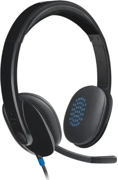 Auriculares Logitech H540/ con Micrófono/ USB/ Negros