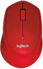 Mouse raton logitech m330 optico wireless inalambrico silent plus rojo