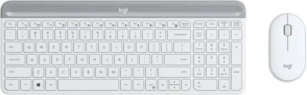 Teclado + mouse logitech mk470 wireless inalambrico blanco
