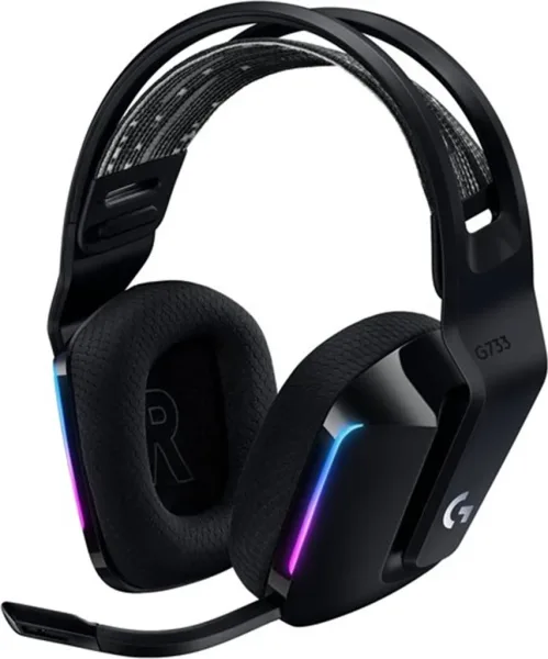 Auricular con microfono logitech g g733 gaming wireless inalambrico negro