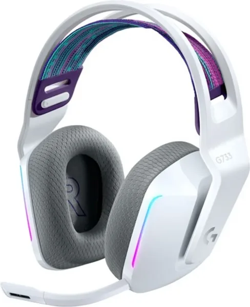 Auricular con microfono logitech g g733 gaming wireless inalambrico blanco
