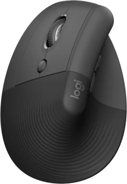 Ratón inalámbrico vertical logitech lift para zurdos 4000 dpi negro - gris