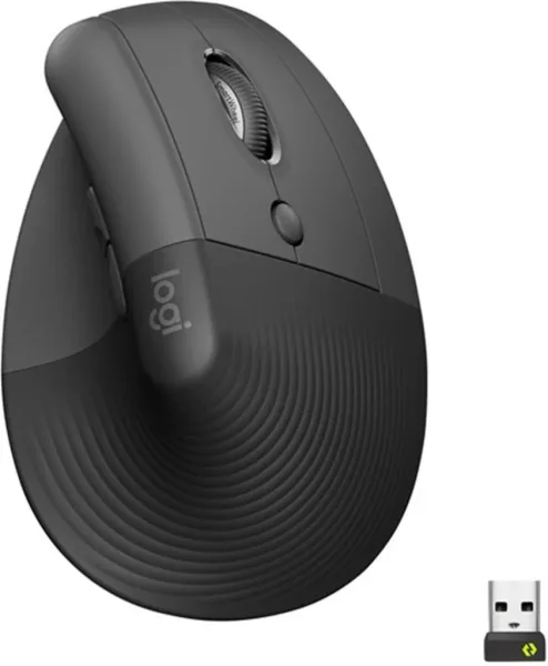 Ratón Vertical Inalámbrico Logitech Lift Vertical Ergonomic Mouse Business/ Hasta 4000 DPI/ Grafito