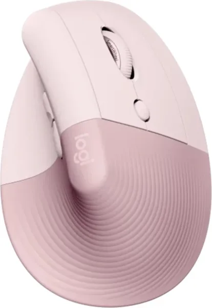 Mouse raton vertical logitech lift 6 botones 4000 dpi wireless inalambrico rosa
