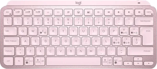 Teclado logitech mx keys mini rosa wireless inalambrico bateria