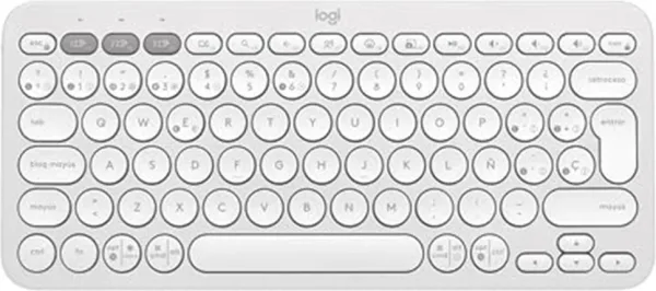 Teclado logitech pebble keys 2 k380s inalambrico blanco