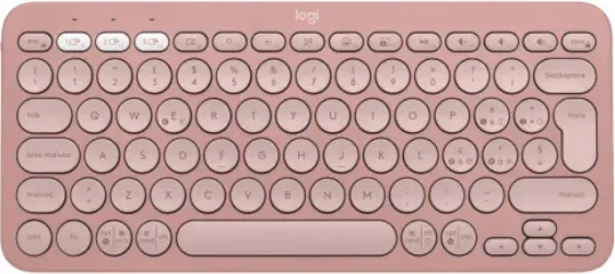 Teclado logitech pebble keys 2 k380s inalambrico rosa