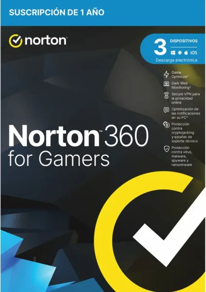 Antivirus norton 360 for gamers 50gb español 1 usuario 3 dispositivos 1 año caja generic rsp mm gum