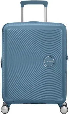 Maleta de Cabina American Tourister SoundBox Spinner 55cm/ 55x40x20cm/ 4 Ruedas/ Azul Piedra