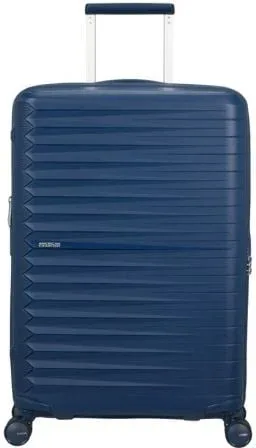 Maleta Mediana American Tourister FastForward Spinner Expansible 68cm/ 68x46x30cm/ 4 Ruedas/ Azul Marino