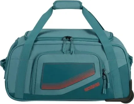 Bolsa de Viaje con Ruedas American Tourister City Racer S/ 55x35x25cm/ 2 Ruedas/ Azul Verdoso