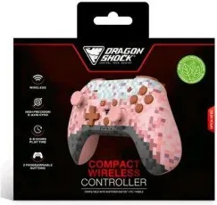 Dragonshock - Poptop Compact Bt Wireless Controller Pink Cube For Pc & Mobile/ Compatible Nintendo Switch & Switch 2