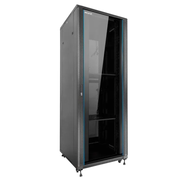 Armario rack de suelo 19 pulgadas phasak pro 42u negro 600x600 montado pho 6642