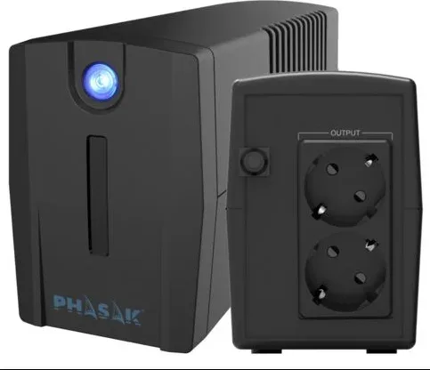 SAI Línea Interactiva Phasak Ottima 660 VA Interactive/ 660VA-360W/ 2 Salidas/ Formato Torre